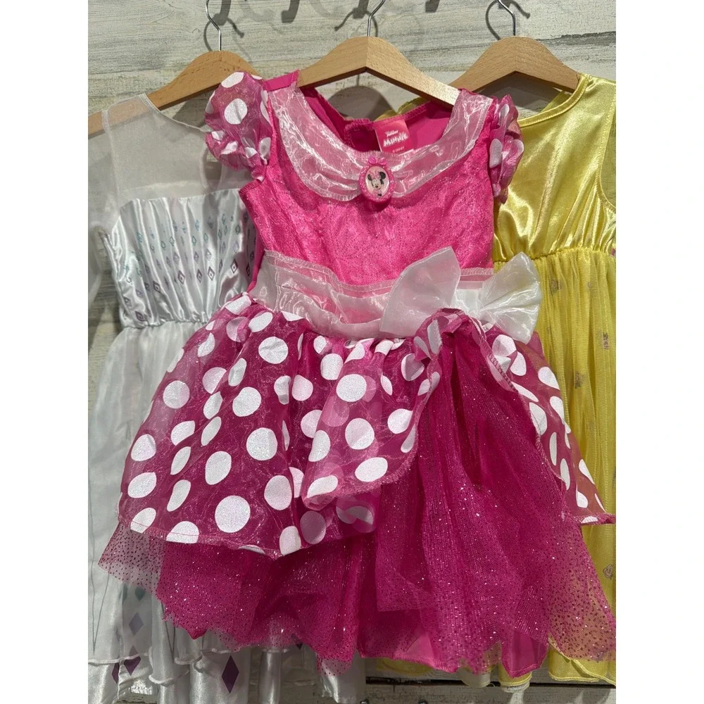 Disney Princess Dress Up Bundle Girls 3T Elsa Belle Minnie Disneycore